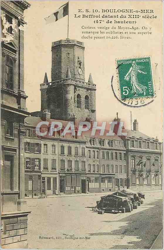 Boulogne-sur-Mer — Le Beffroi datant du XIIIe siècle — éditeur Stèveuard