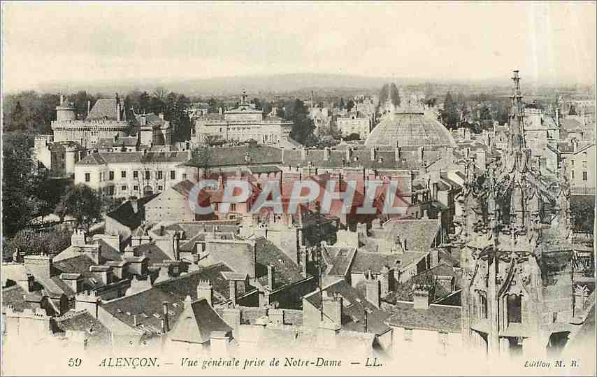 CPA Alençon vue generale prise de Notre-Dame