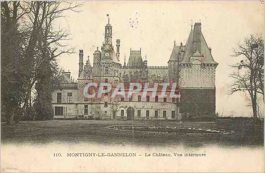 Montigny-le-Gannelon — Das Schloss. Innenansicht — Verleger: J. Wallez, Nr. 110