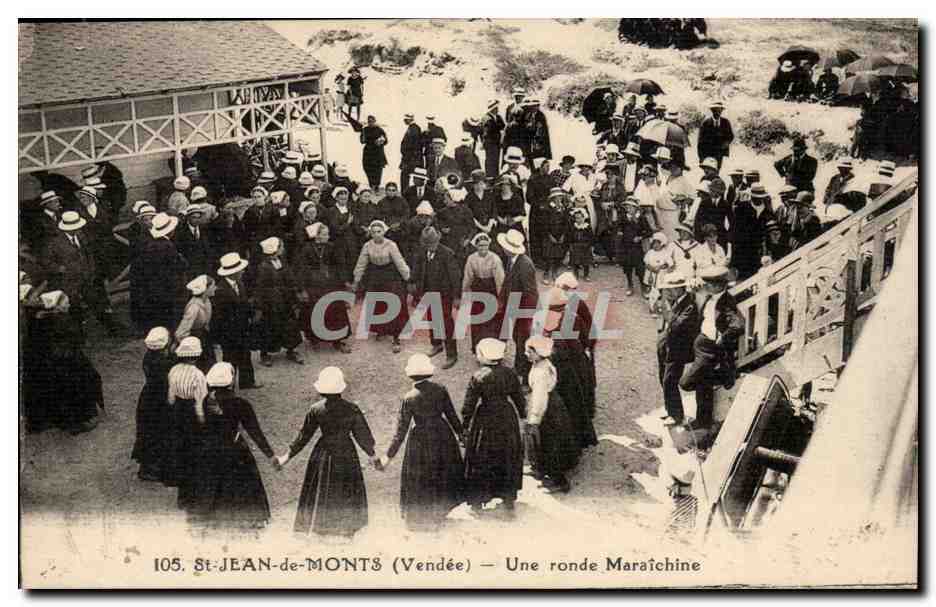St-Jean-de-Monts (Vendée) — Une ronde Maraichine — éditeur inconnu, n° 105
