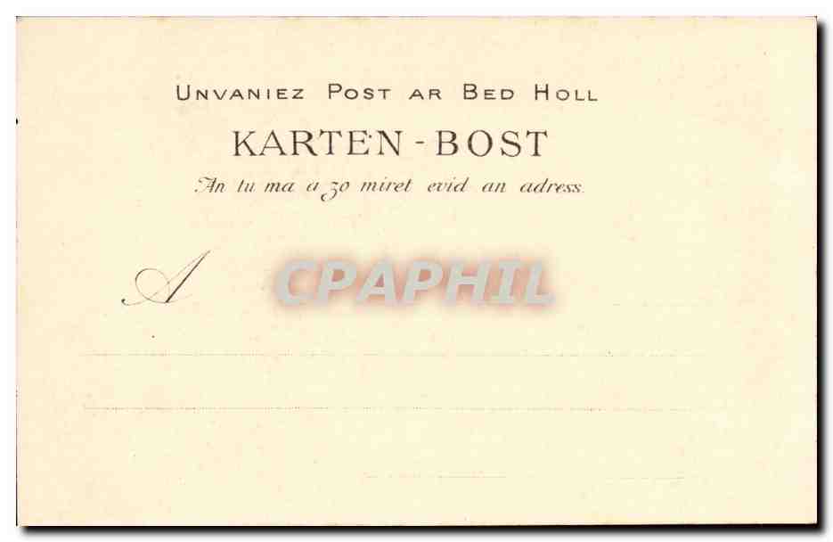 CPA Bardes et etudiants federes bretons a la veillee ( folklore coiffe costume )  — Verso