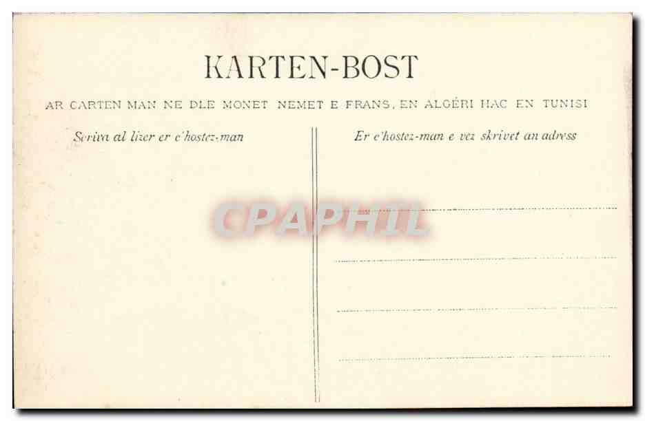 CPA Environs de Quimper La fontaine de Quilinen ( folklore costume ) — Rückseite