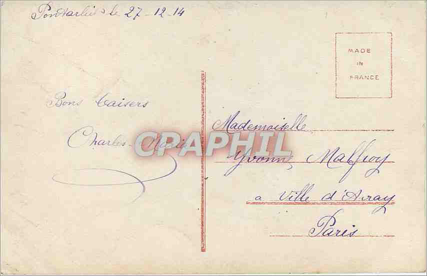 CPA Bonne Annee  — Rückseite