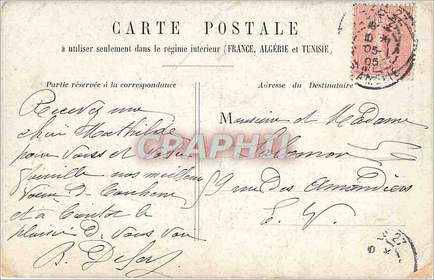 CPA Bonne Annee Enfant — Verso