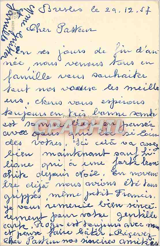 CPA Bonne Annee  — Verso