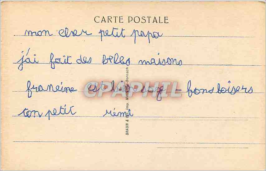 CPA Regard d'enfant Meilleurs Voeux  — Rückseite