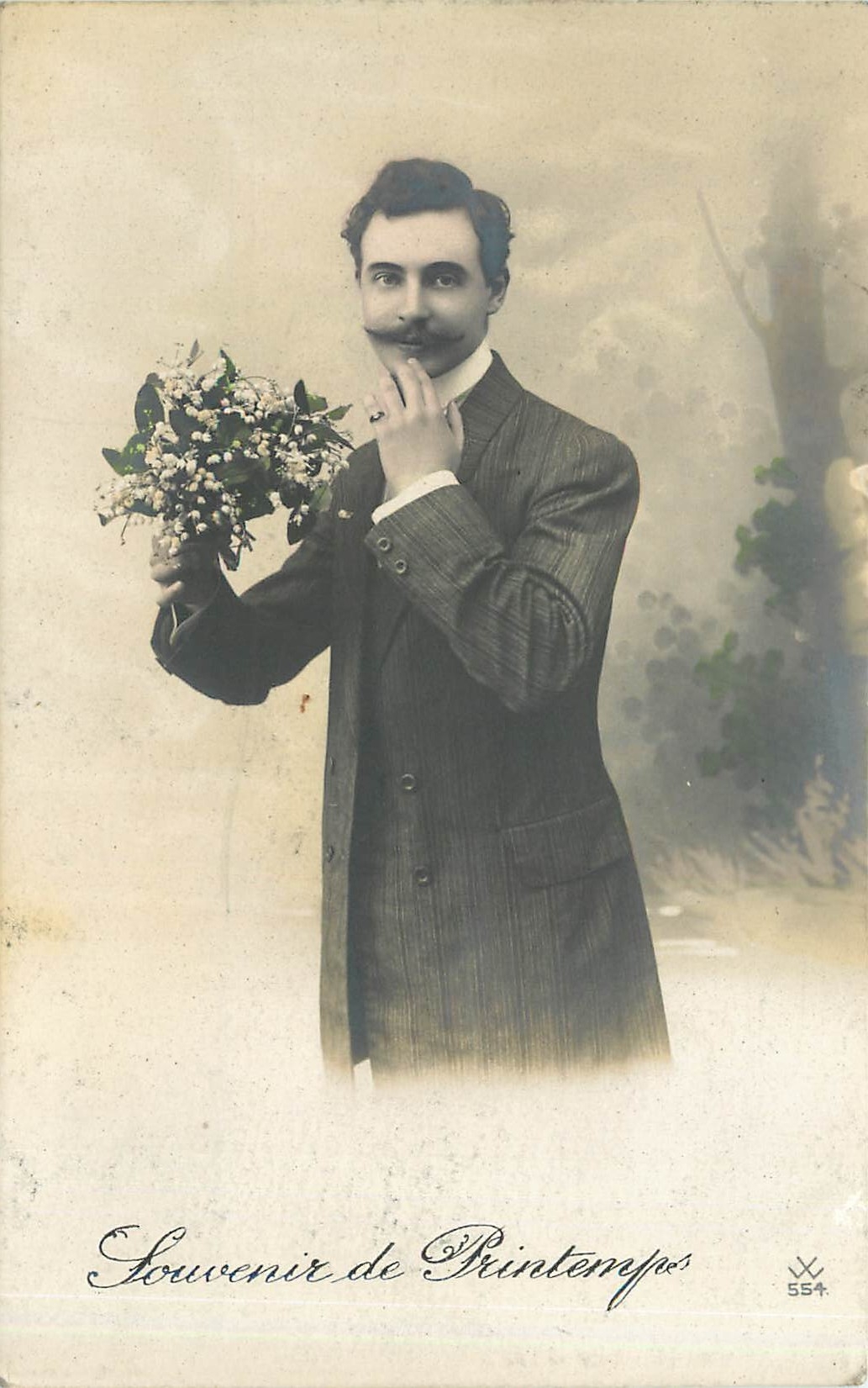 CPA Souvenir de Printemps 