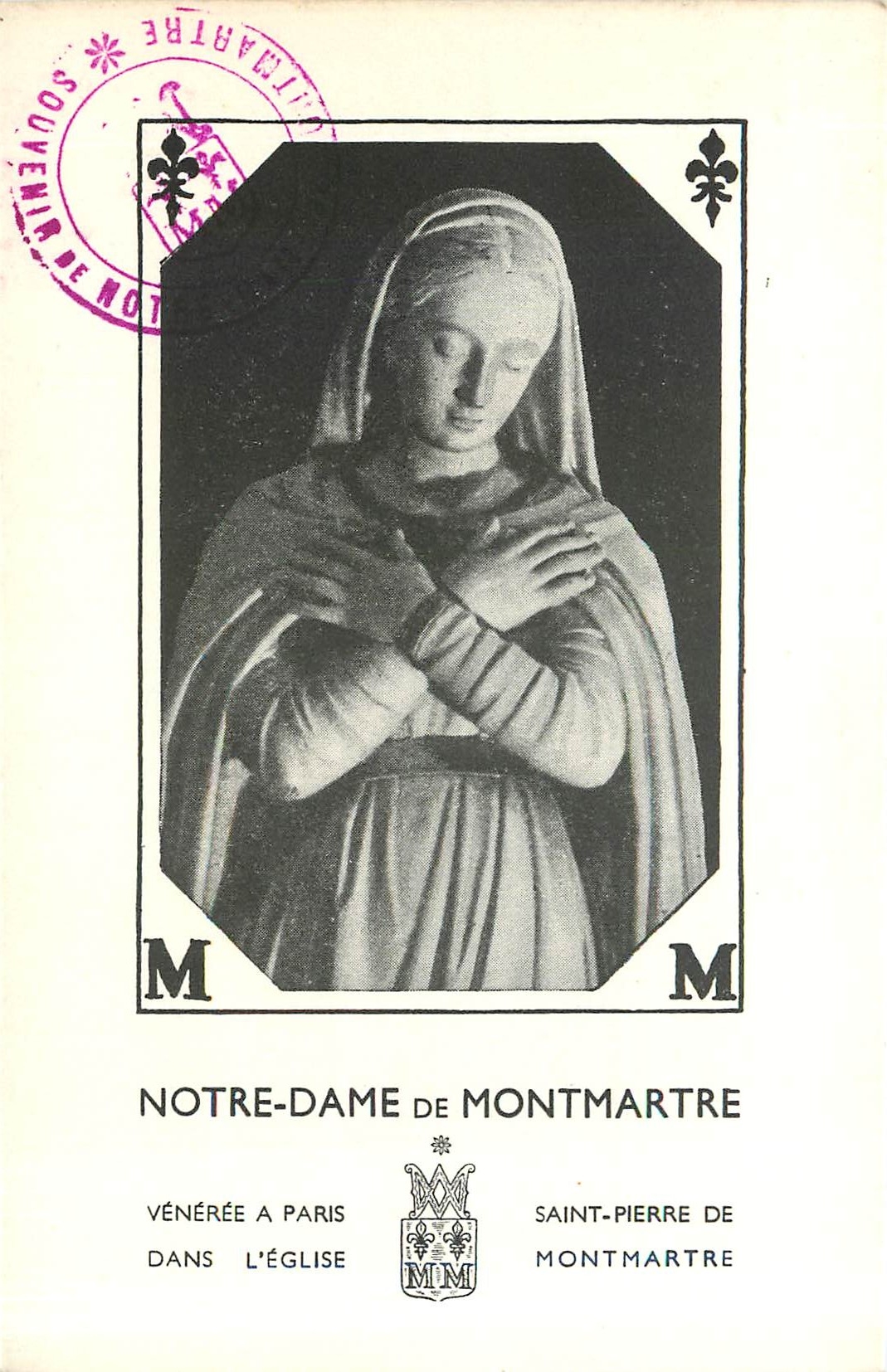 CPA Notre Dame de Montmartre Veneree a Paris dans l'eglise Saint Pierre de Montmarte 