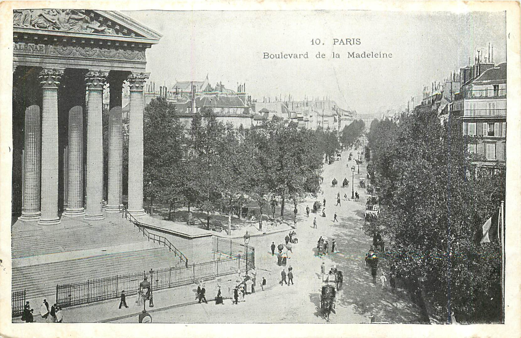 CPA Paris boulevard de la Medeleine 