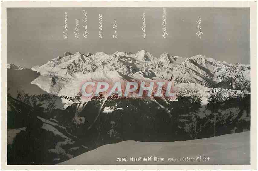 CPM Massif du Mt Blanc vue de la Cabane Mt Fort 