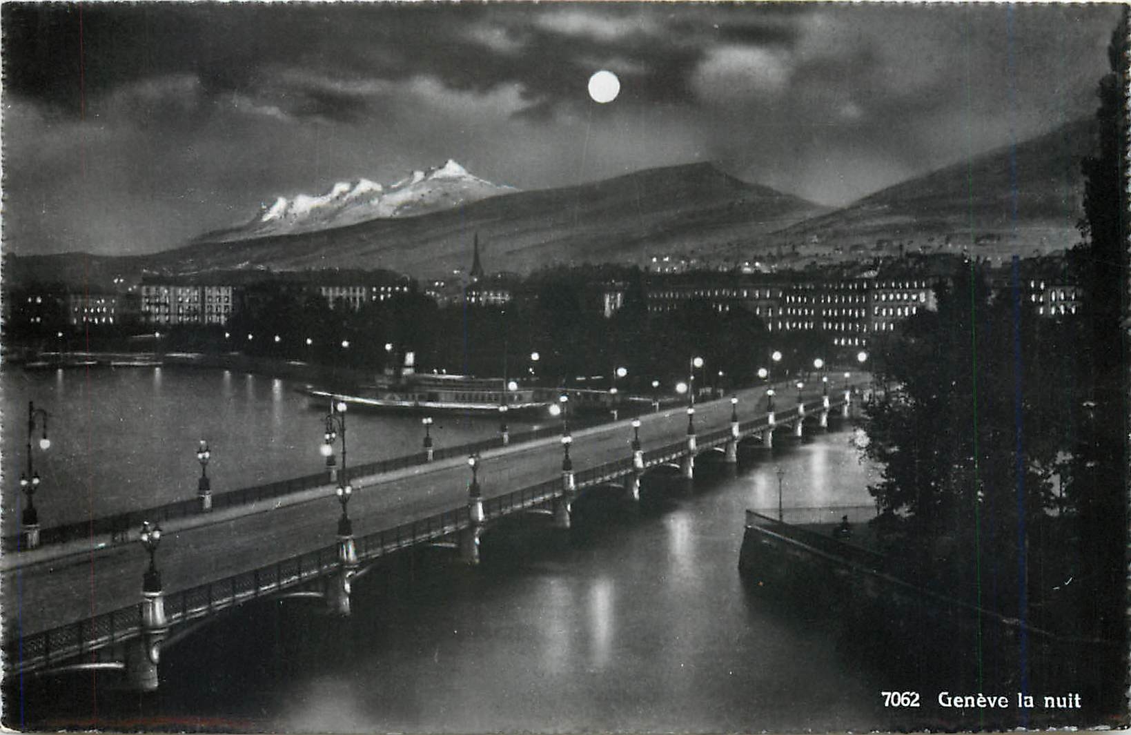 CPM Geneve la nuit 