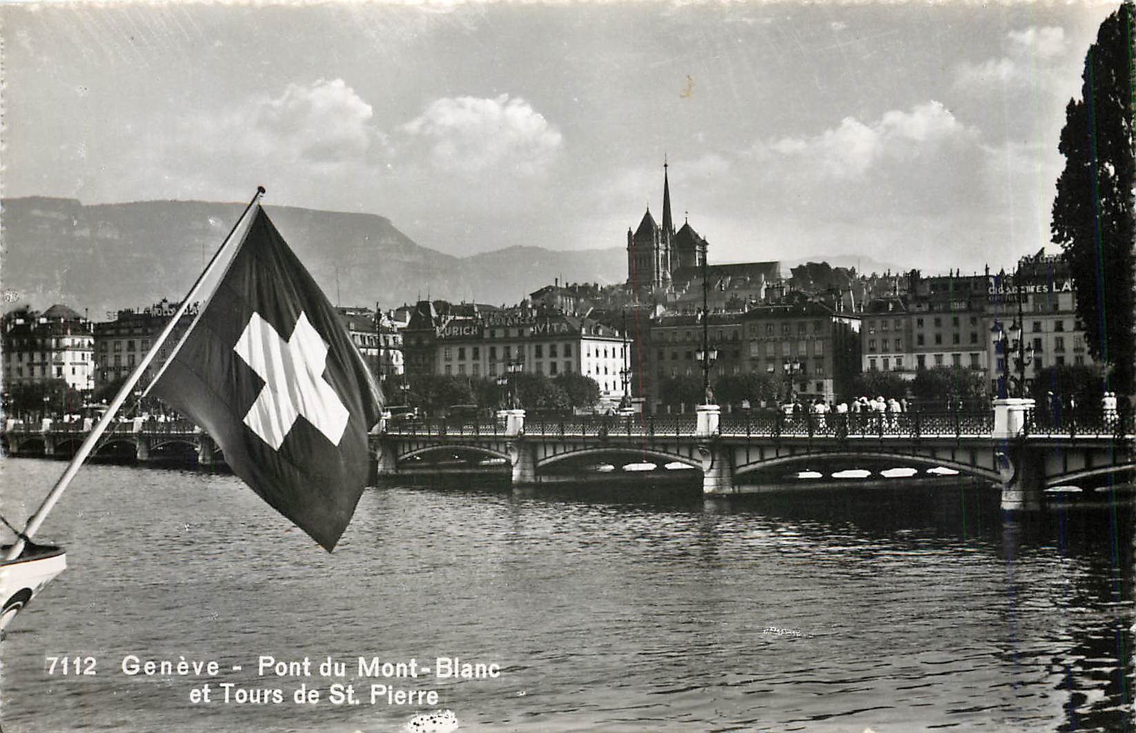 CPM Geneve pont du Mont Balnc et tours de St Pierre 