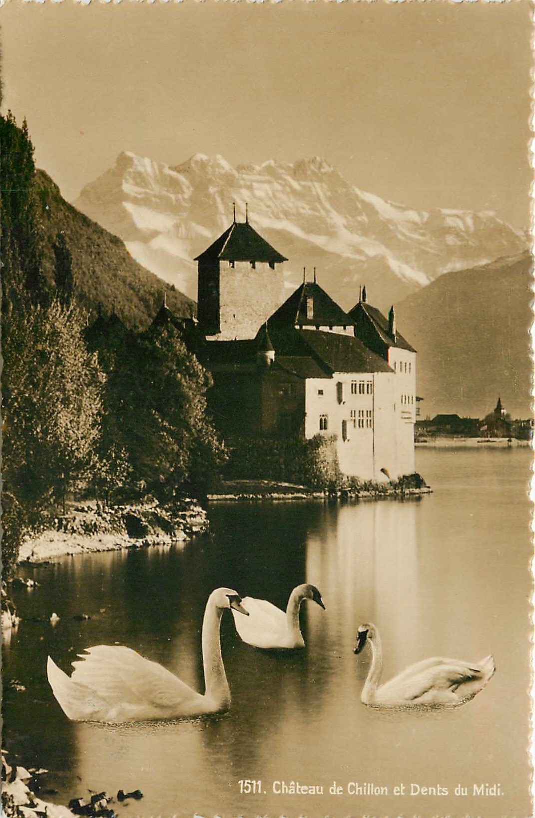 CPA Chateau de Chillon et dents du midi 