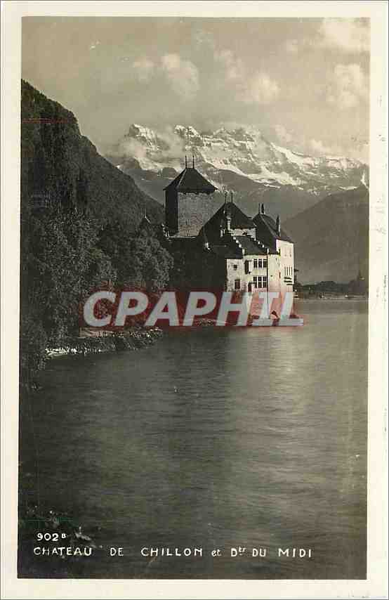 CPA Chateau de Chillon et dents du midi 
