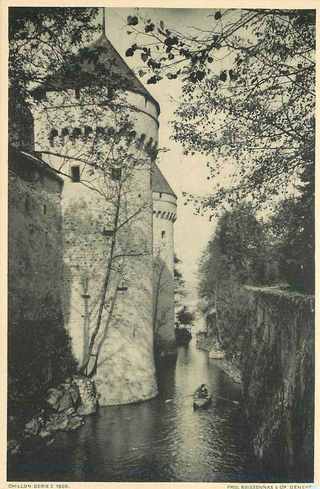CPA Chillon le fosse et l'enceinte orientale ou du sud au nord 