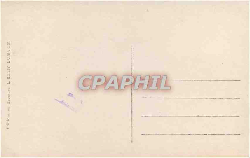 CPA Fribourg Suisse le pont du Gotteron  — Verso