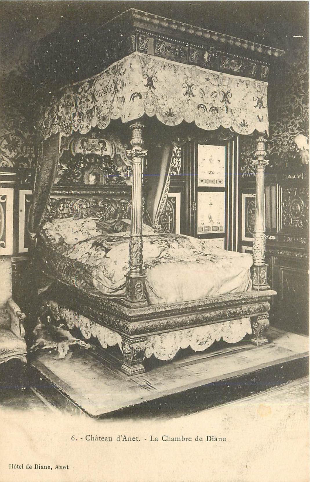 CPA Chateau d'Anet la chambre de Diane 