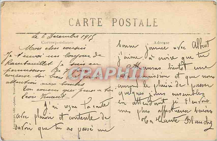 CPA Foret de Rambouillet etangs de Hollande  — Back