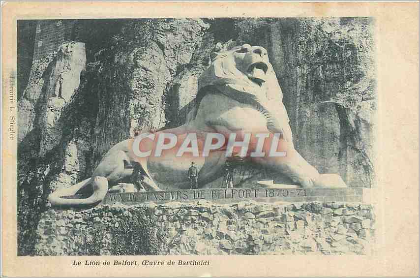 CPA Le Lion de Belfort Oeuvre de Bartholdi 