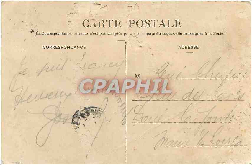 CPA Nancy le monument Carnot a l'entree du cours Leopold  — Verso