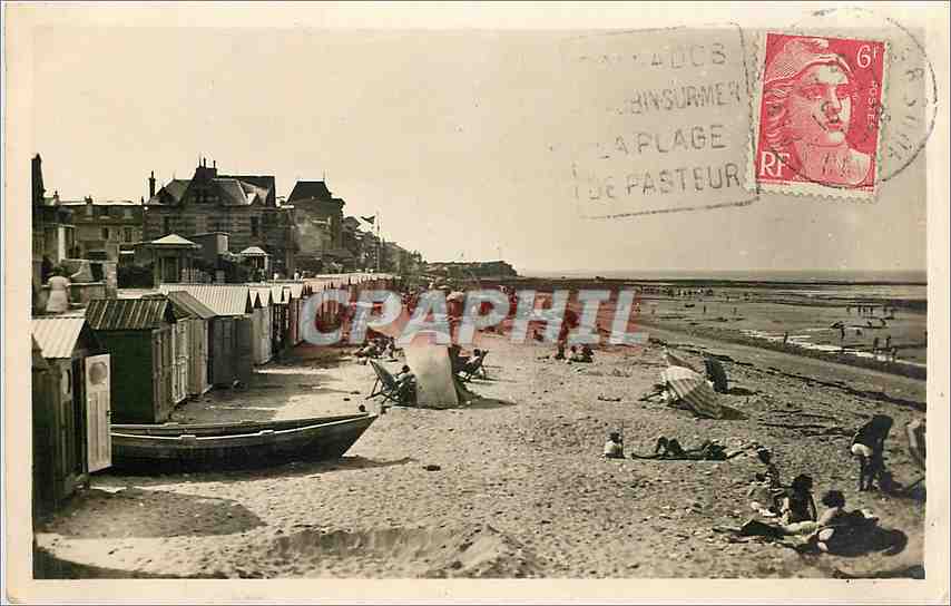 CPM Saint Aubin sur mer Calvados vue generale de la plage 