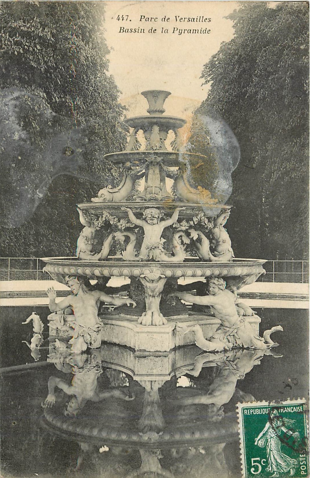 CPA Parc de Versailles bassin de la Pyramide 