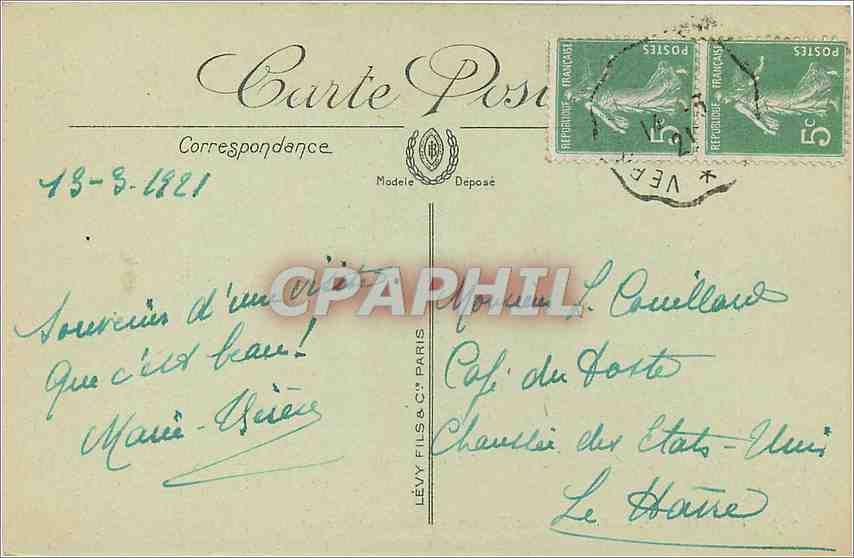 CPA Versailles Parc du petit Trianon temple de l'amour  — Verso