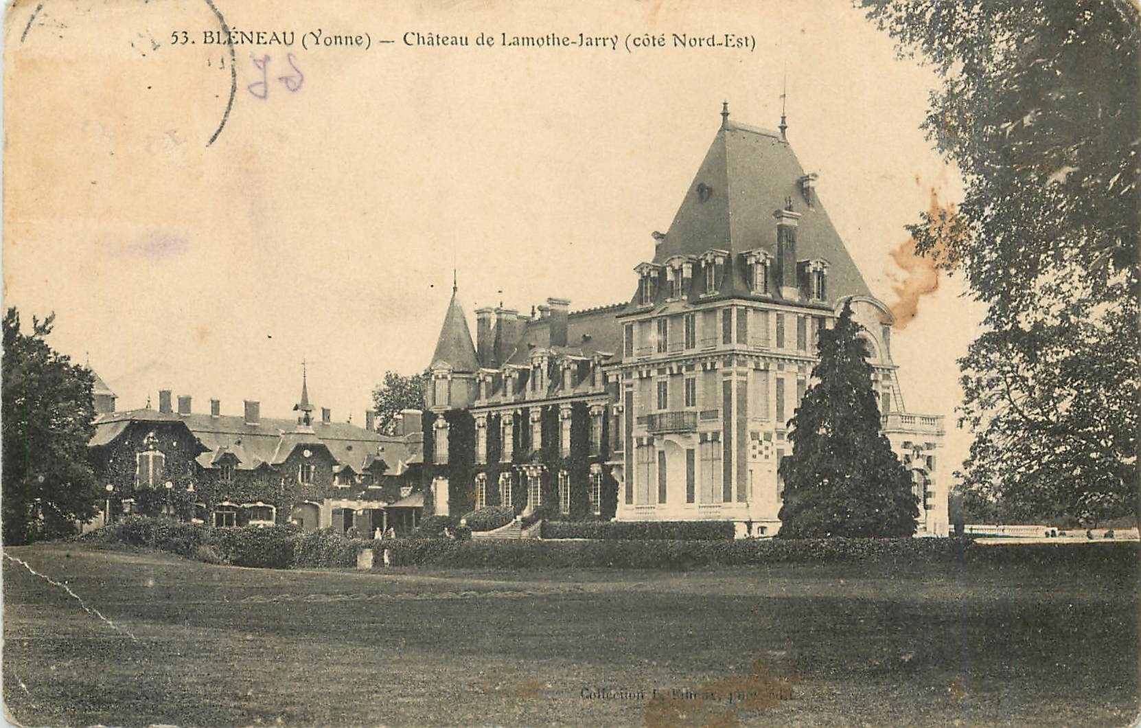 CPA Bleneau Yonne chateau de Lamothe Jarry cote nord est 