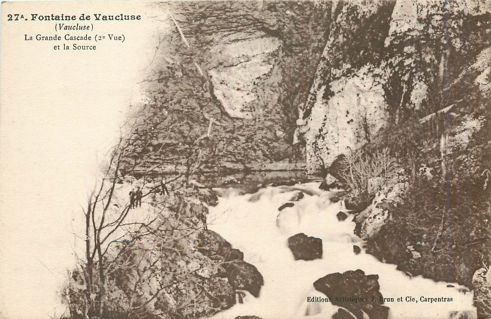 CPA Fontaine de Vaucluse Vaucluse la grande Cascade et la Source 