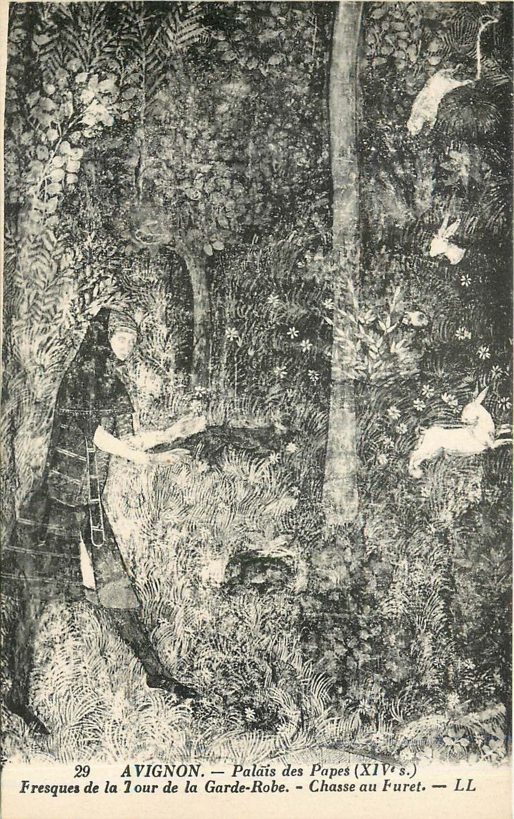 CPA Avignon Palais des Papes XIV s Fresques de la Tour de la Garde Robe Chasse au Furet 