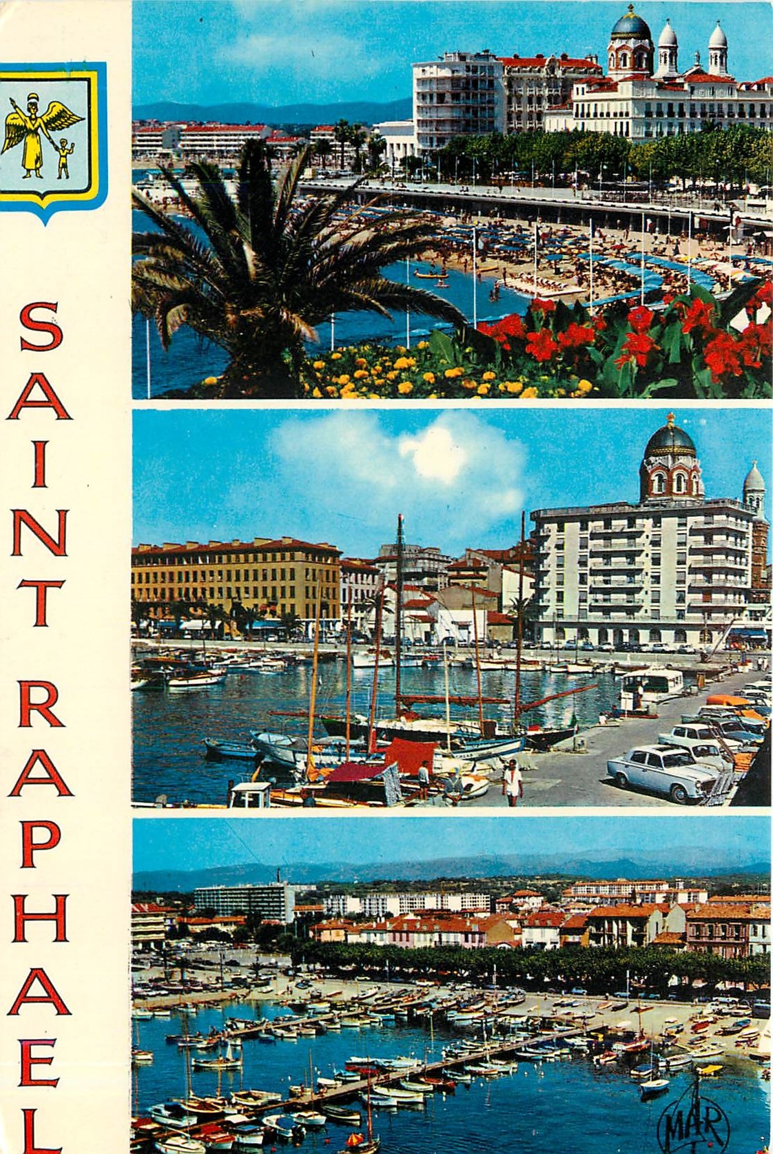 CPM Cote d'Azur Saint Raphael Var la plage le port le port 
