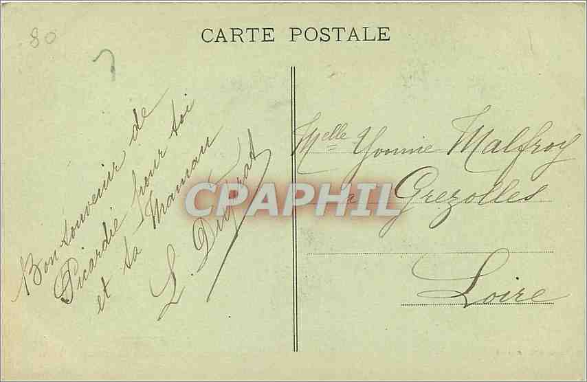 Vue générale prise du château d'Éau — Caron, édit., Arras — Back