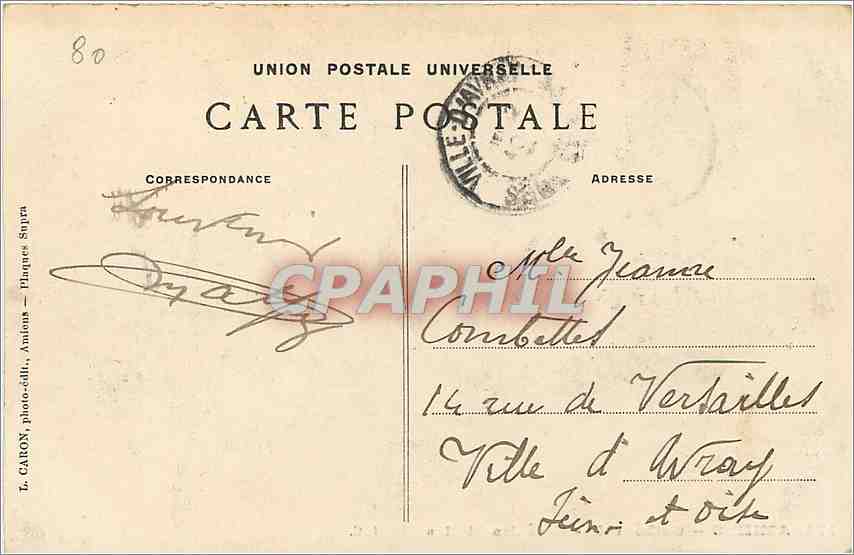 CPA Amiens Cathedrale Cote des Stalles  — Verso