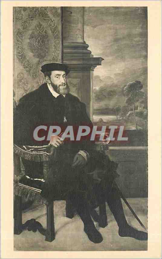 CPA Exposition des Chefs d'Oeuvre de la Pinacotheque de Munich Tiziano Vecellio Charles Quint 