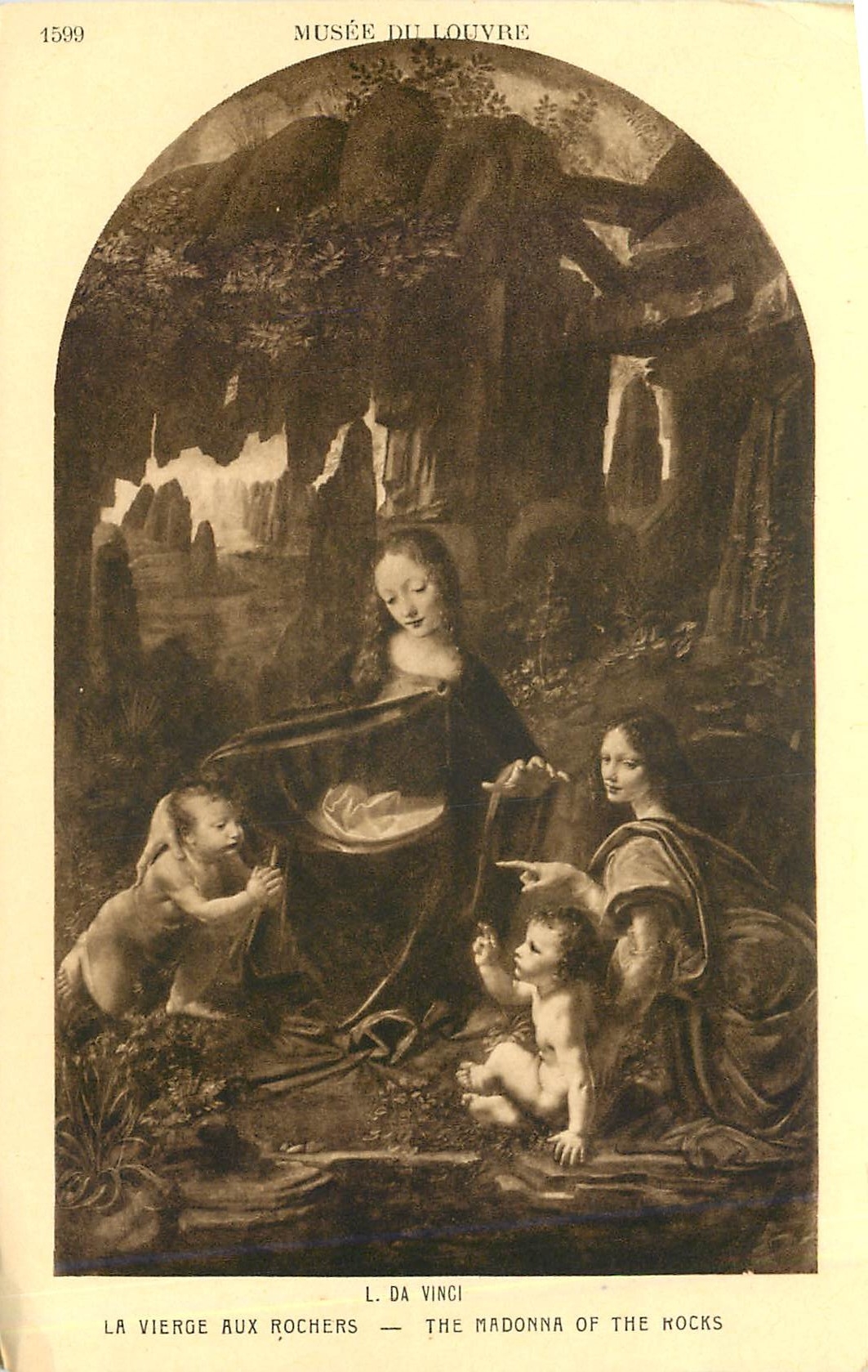 CPA L Da Vinci la Vierge aux Rochers 