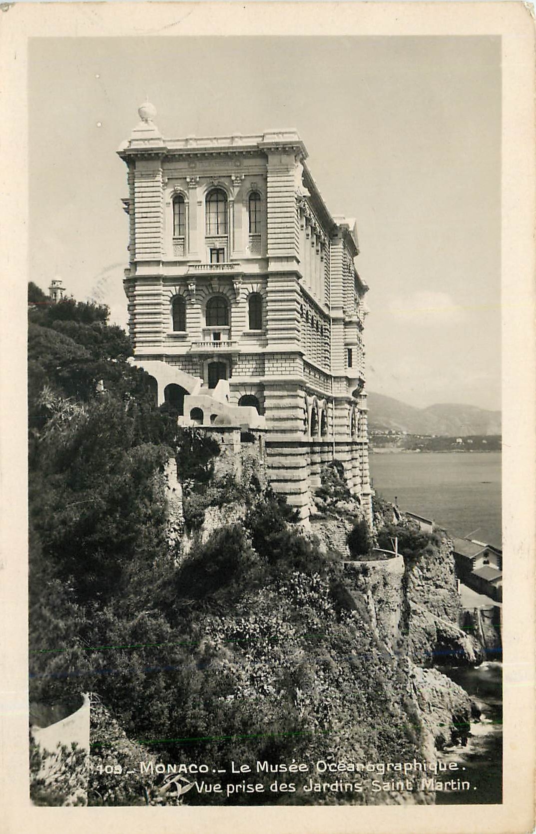 Monaco — Le Musée Océanographique vu des Jardins Saint-Martin — Éditions Cigogna