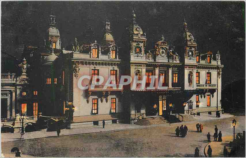CPA Monte Carlo entree du Casino 