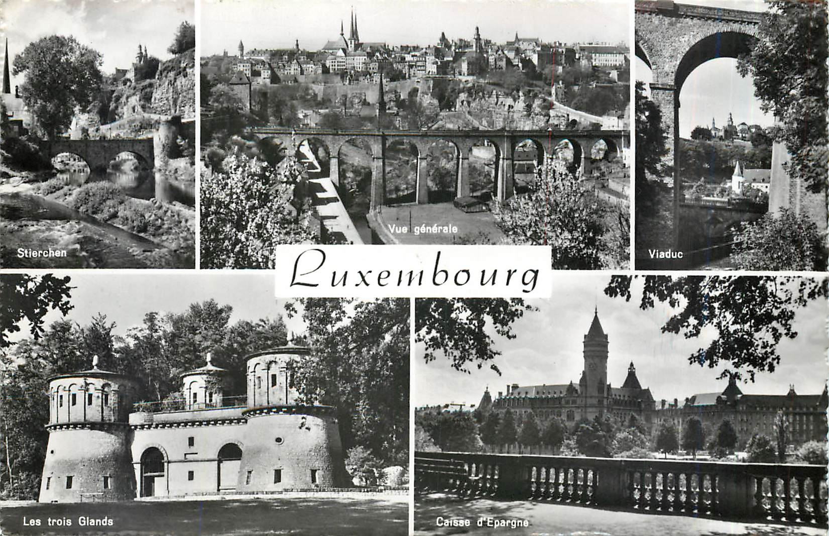CPM Luxembourg Stierchen vue generale Viaduc les trois Glands Caisee d'Epargne 