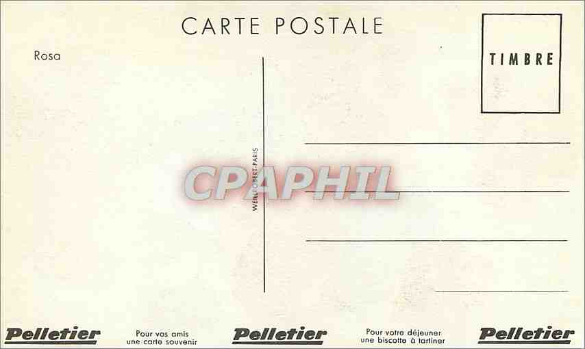 CPA Rosa Pelletier pour vos amis une carte souvenir  — Rückseite