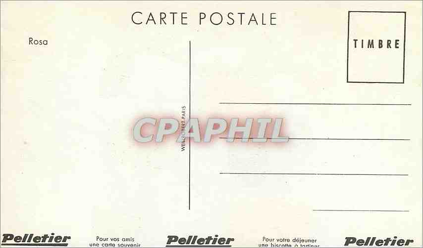 CPA Rosa Pelletier pour vos amis une carte souvenir  — Verso