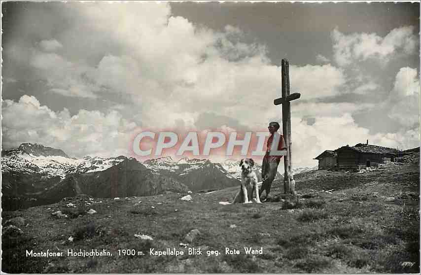 CPA Montafoner Hochjochbahn Kapellalpe blick geg Rote Wand 