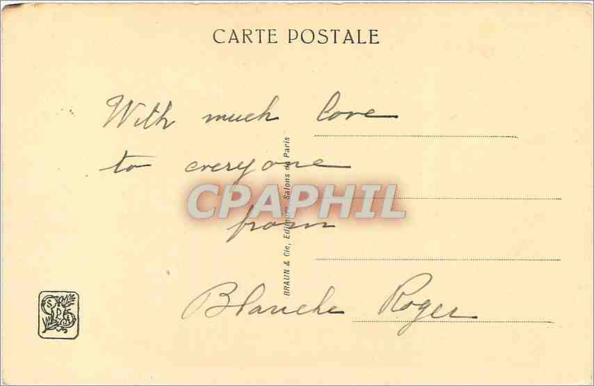 CPA Geste maternel Mlle M Carpentier  — Rückseite