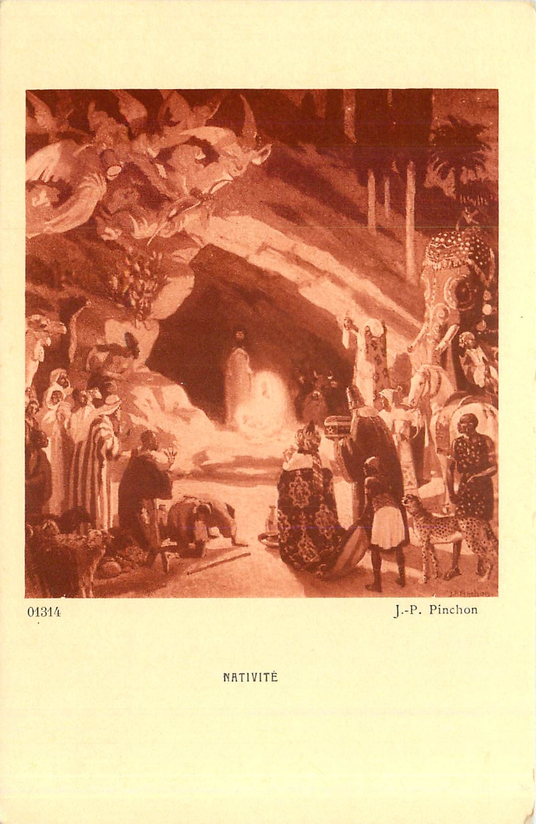 CPA Nativite J P Pinchon 