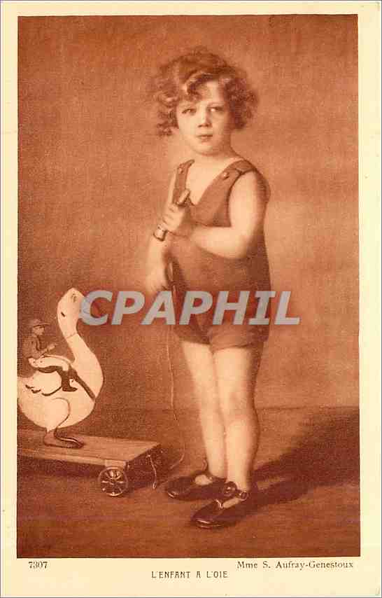 CPA L'Enfant a L'oie Mme SAufray Genestoux 