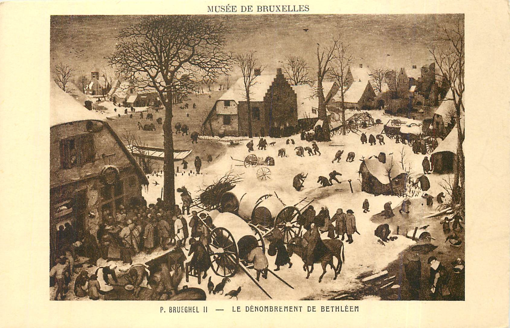 CPA P Brueghel II le Denombrement de Bethleem 