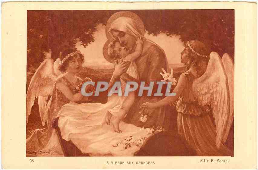 CPA La Vierge aux Orangers Mlle E Sonrel 