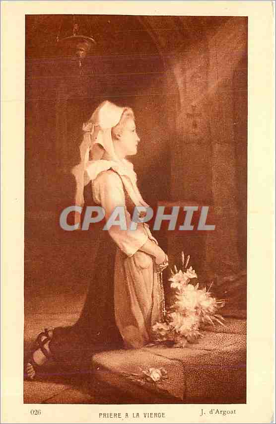 CPA Priere a la Vierge J d'Argoat 