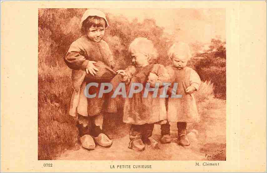CPA La Petite Curieuse M Clement 