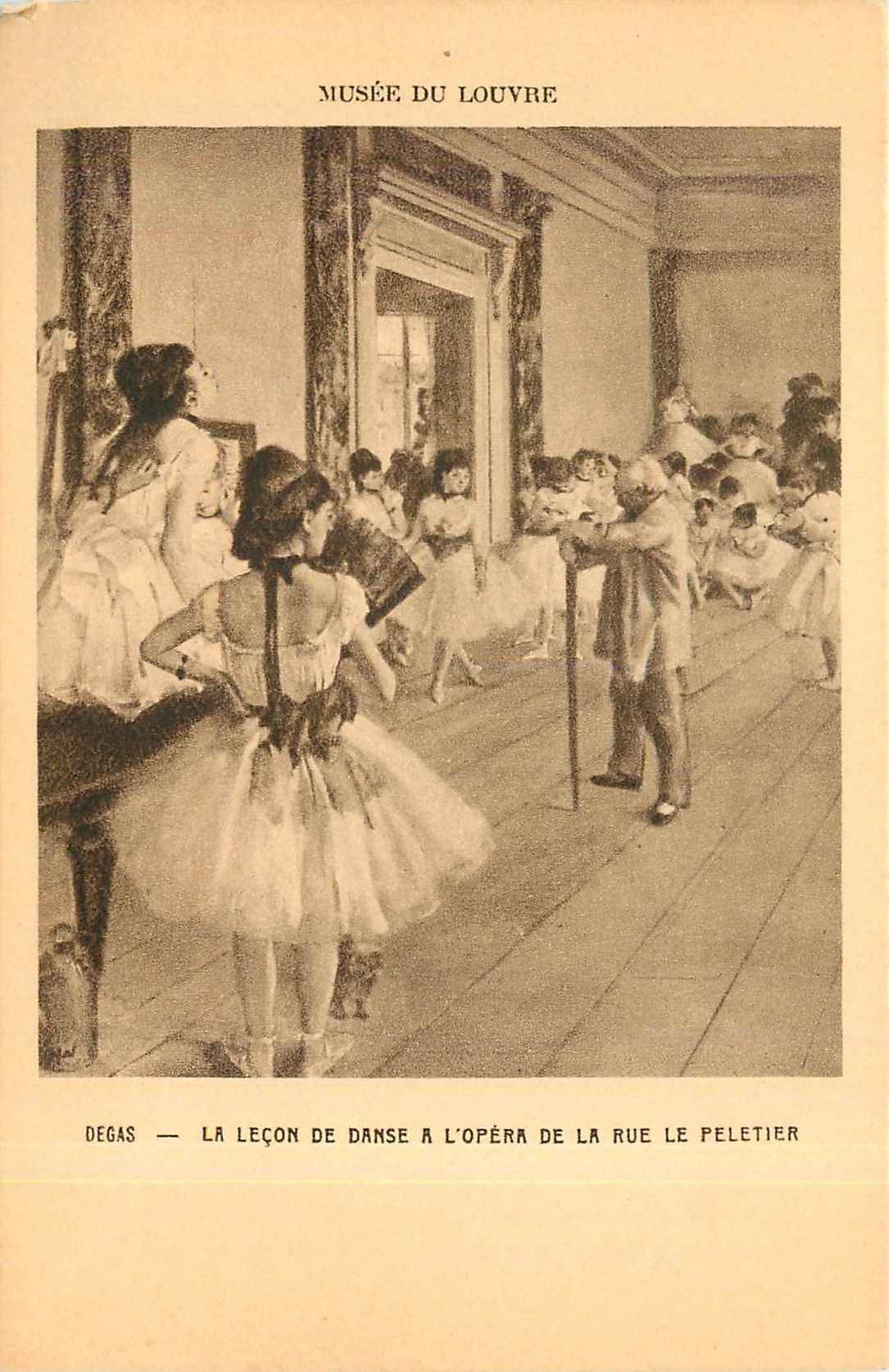 CPA La Lecon de danse a l'opera de la rue le peletier 