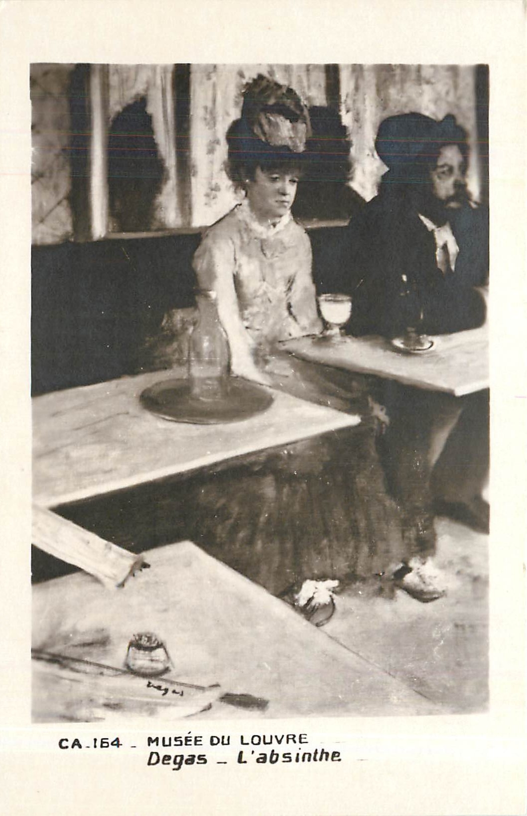 CPA Musee du Louvre Degas l'absinthe 